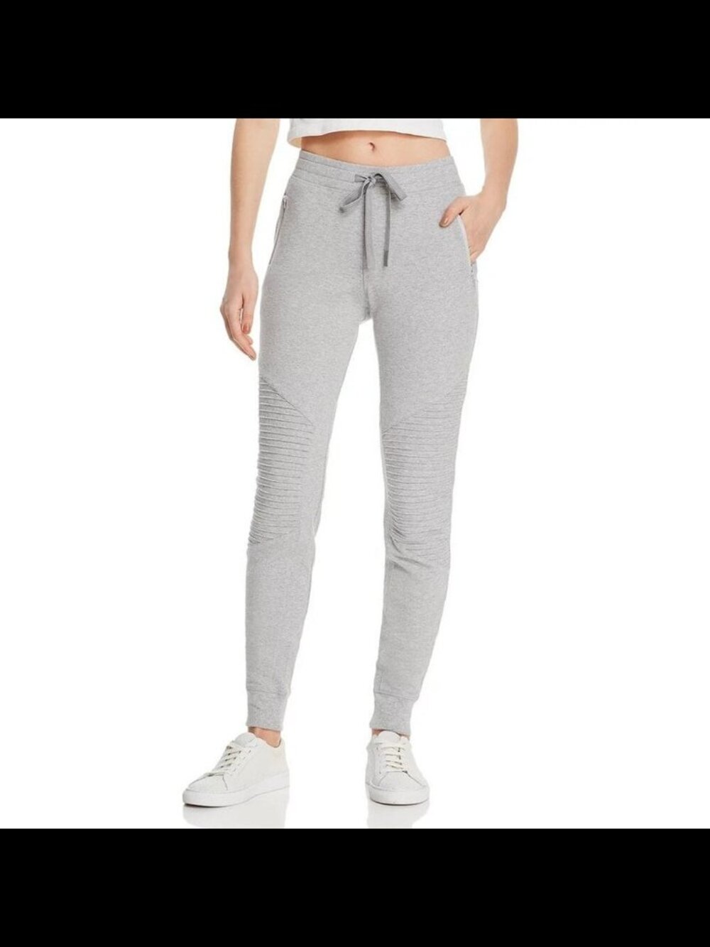 Alo Yoga Urban Moto Heather Gray Jogger Sweatpants Size XS